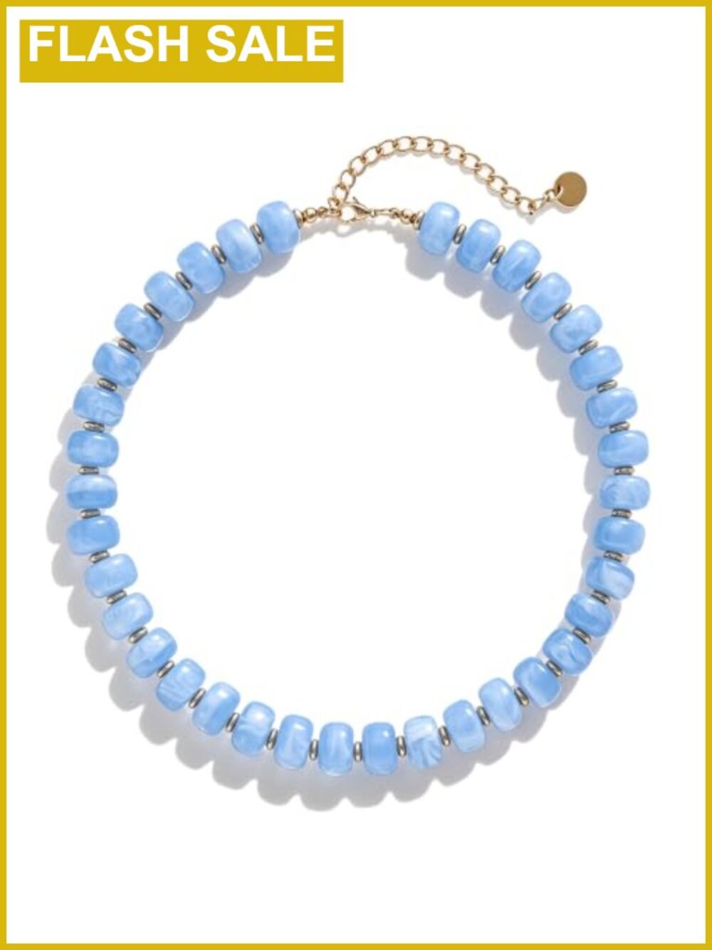 Chunky Acrylic Beaded Pendant Necklace Boho Statement